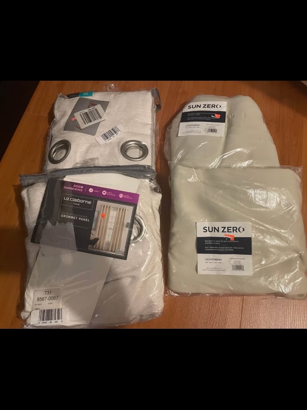LIZ CLAIBORNE and SUN
ZERO Blackout Curtains 
50" x 63" 
54" X 63" 
NWT